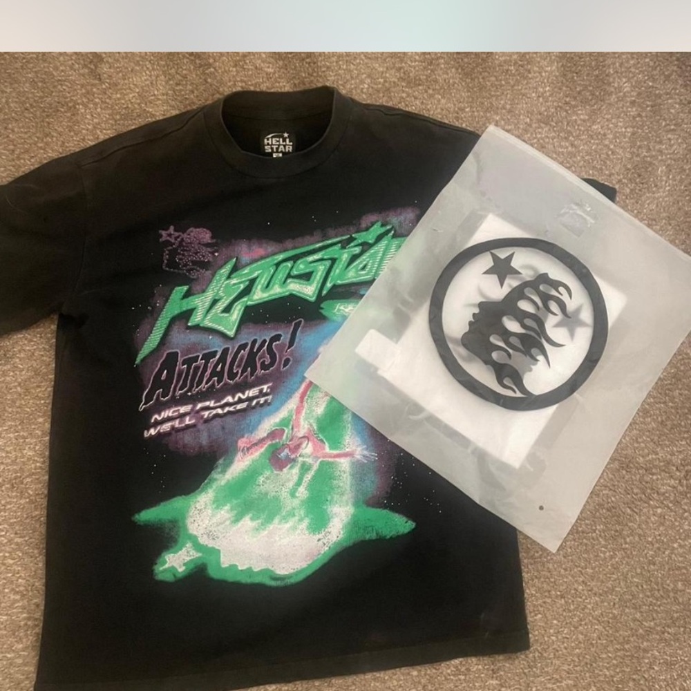 Hellstar Attack! Tee shirt green and black